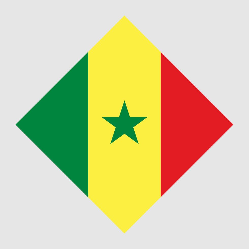 bandera de senegal, colores oficiales. ilustración vectorial vector