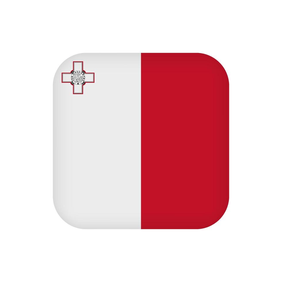 Malta flag, official colors. Vector illustration.