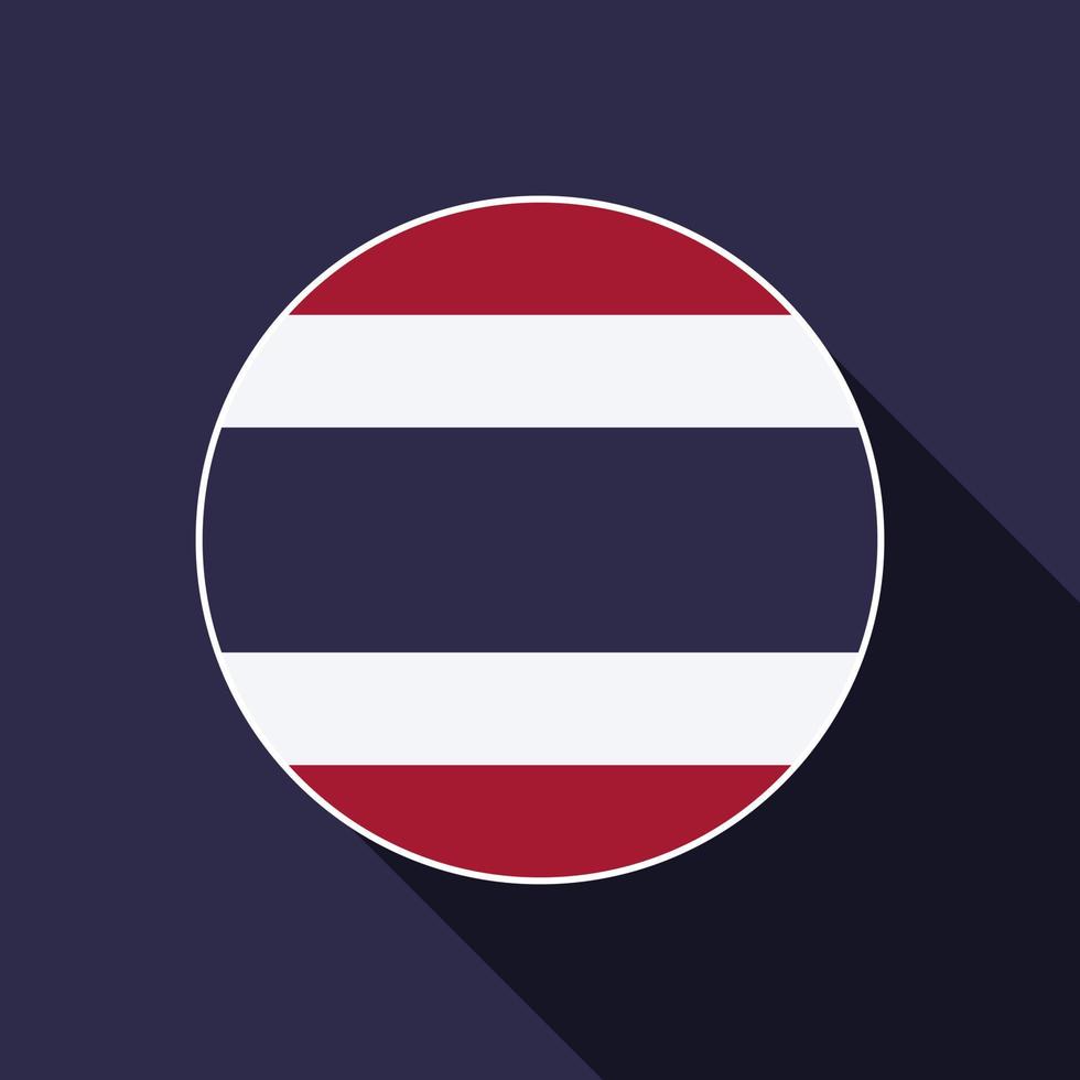 país tailandia. bandera de tailandia ilustración vectorial vector