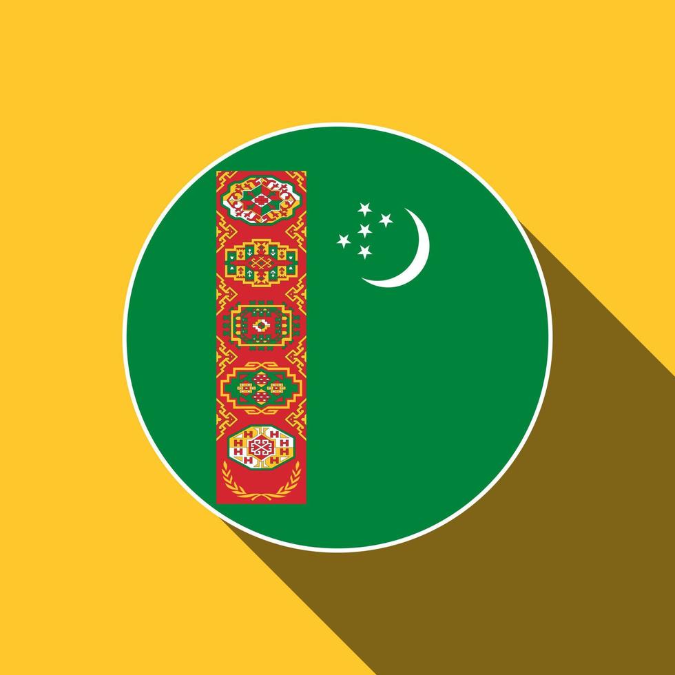 país turkmenistán. bandera de turkmenistán. ilustración vectorial vector