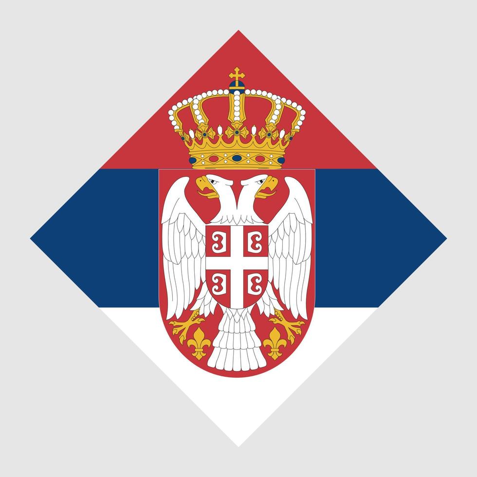 Serbia flag, official colors. Vector illustration.