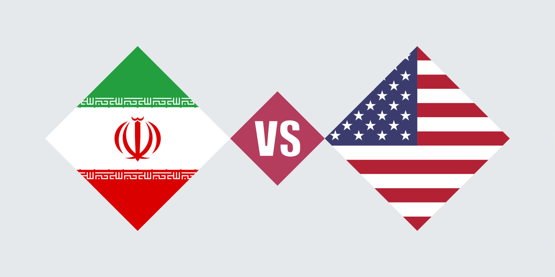 Iran vs USA flag concept. Vector illustration. 10419844 Vector Art at