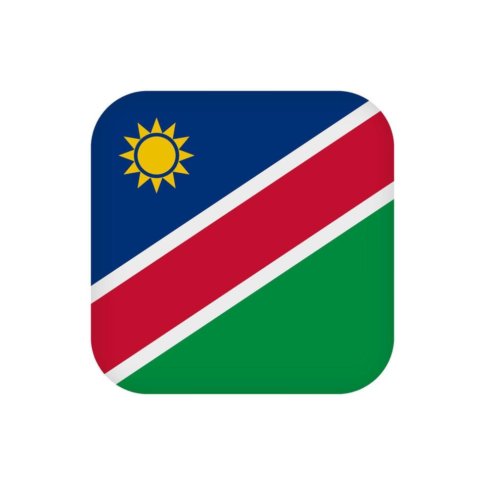 Namibia flag, official colors. Vector illustration.