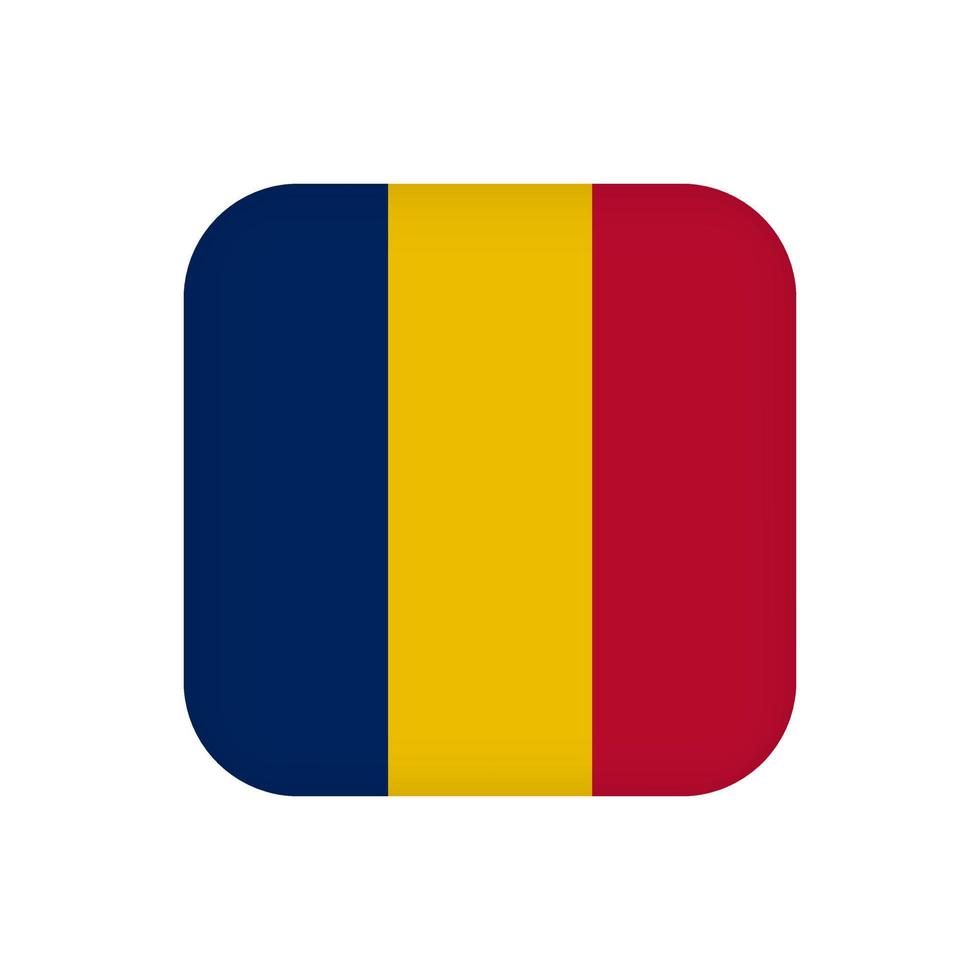 Chad flag, official colors. Vector illustration.