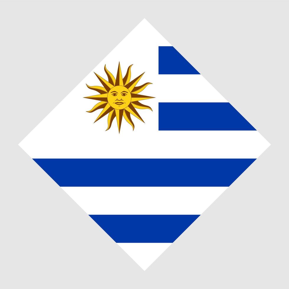 Uruguay flag, official colors. Vector illustration.
