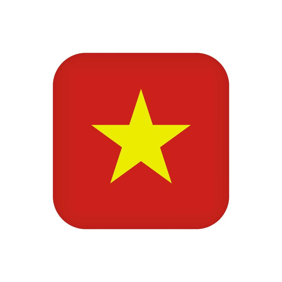 Vietnam flag, official colors. Vector illustration.