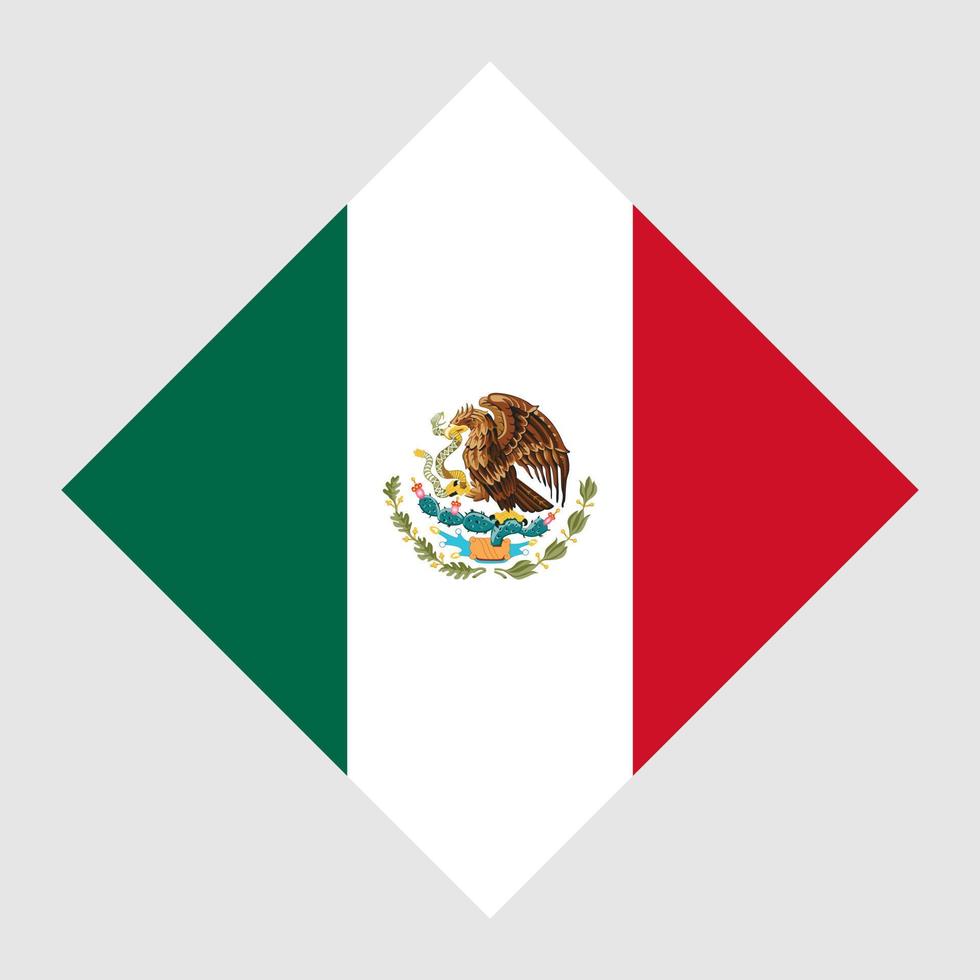 bandera de méxico, colores oficiales. ilustración vectorial vector