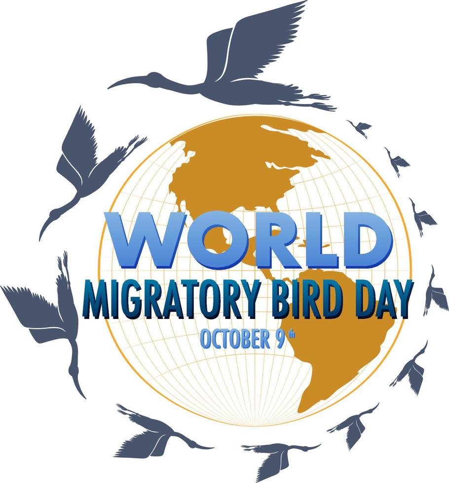 World Migratory Bird Day Banner Template vector