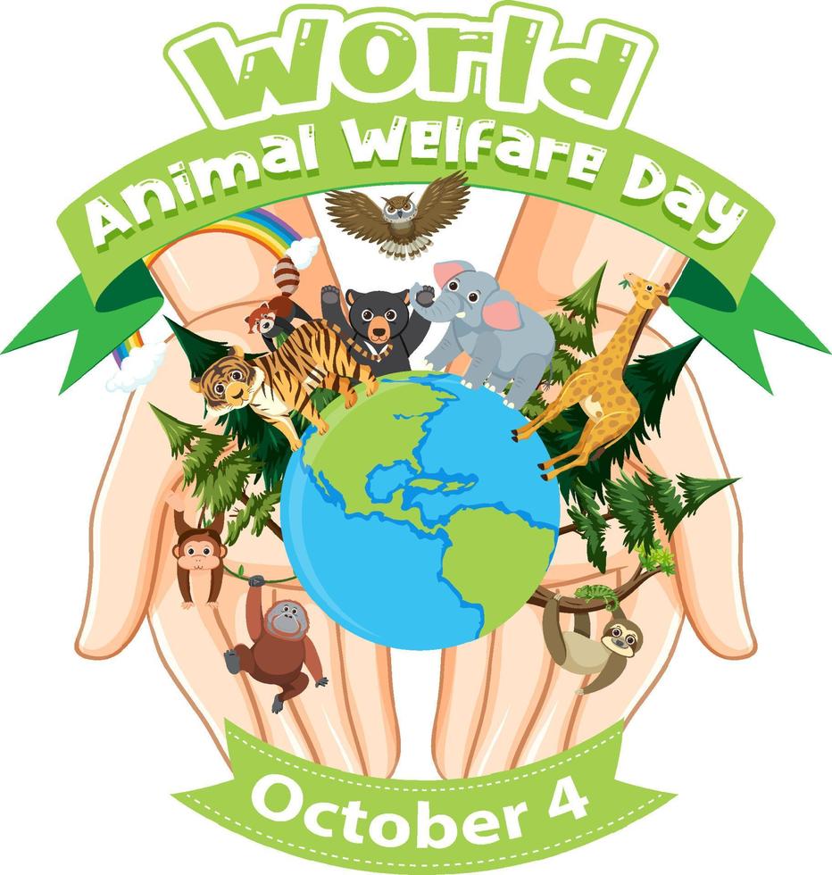 World Animal Welfare Day October 4 vector