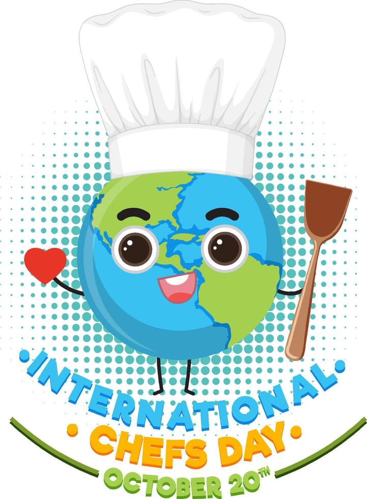 International Chef Day Poster Design vector