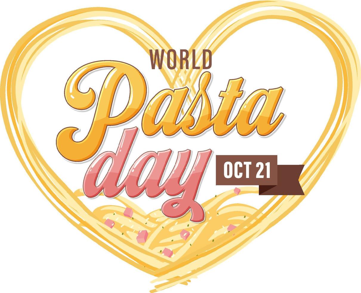 diseño de banner del día mundial de la pasta vector