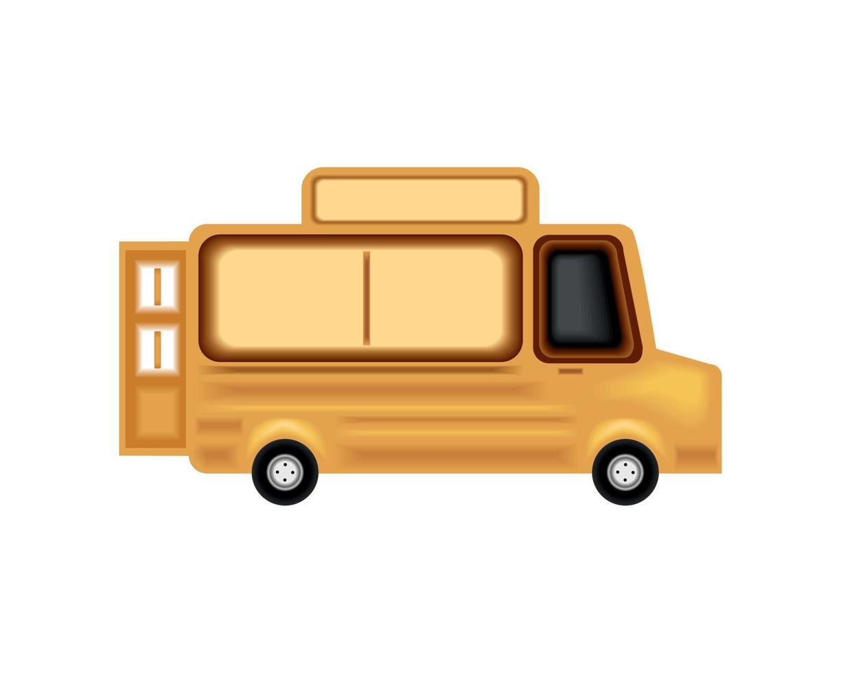 food truck transport vector