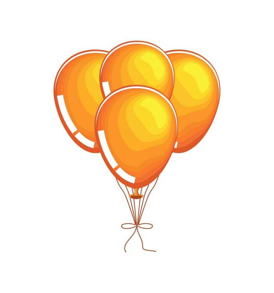 bunch balloons party vector