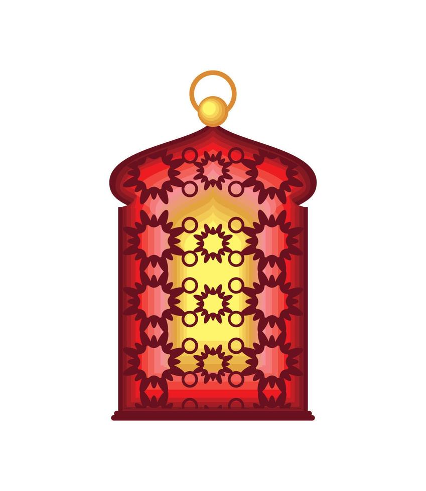 floral lantern light vector
