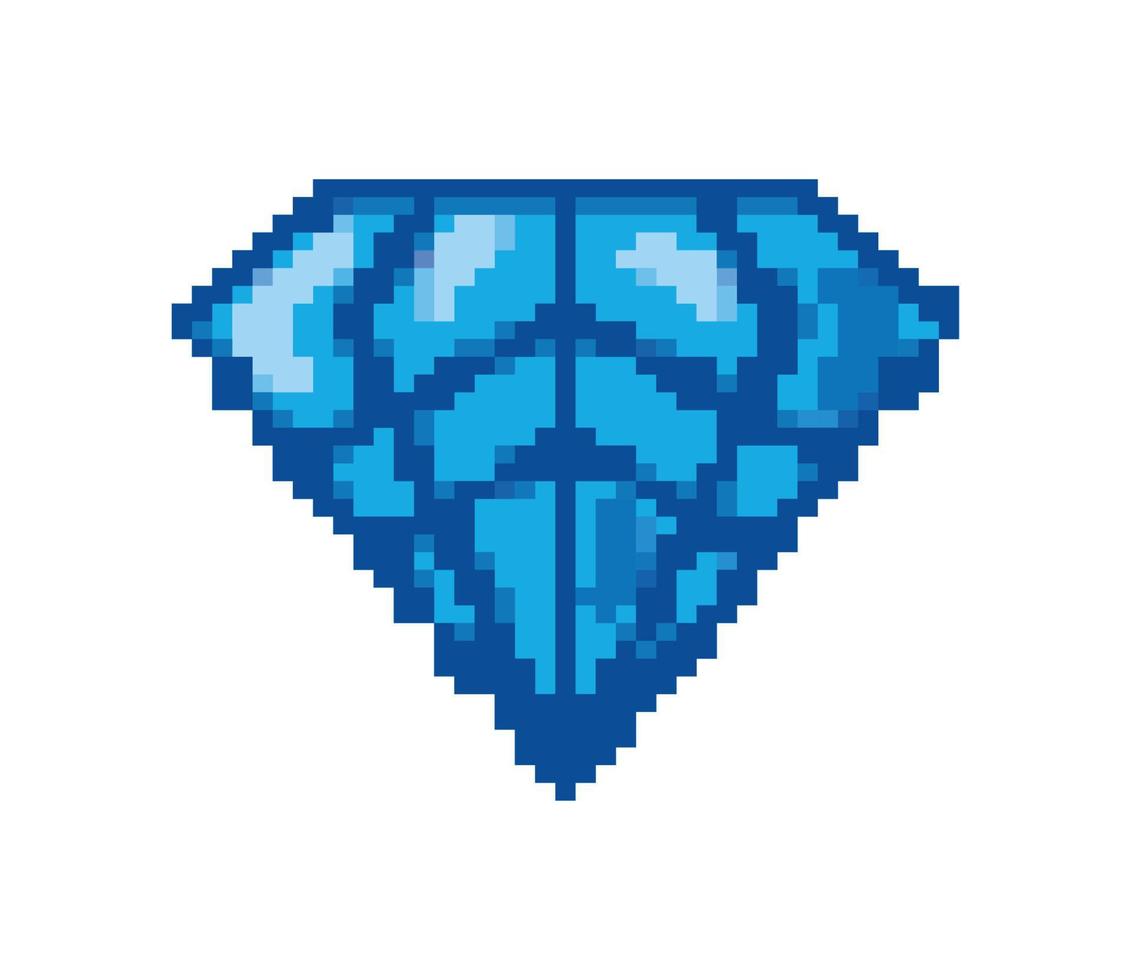 pixelated diamond jewel vector