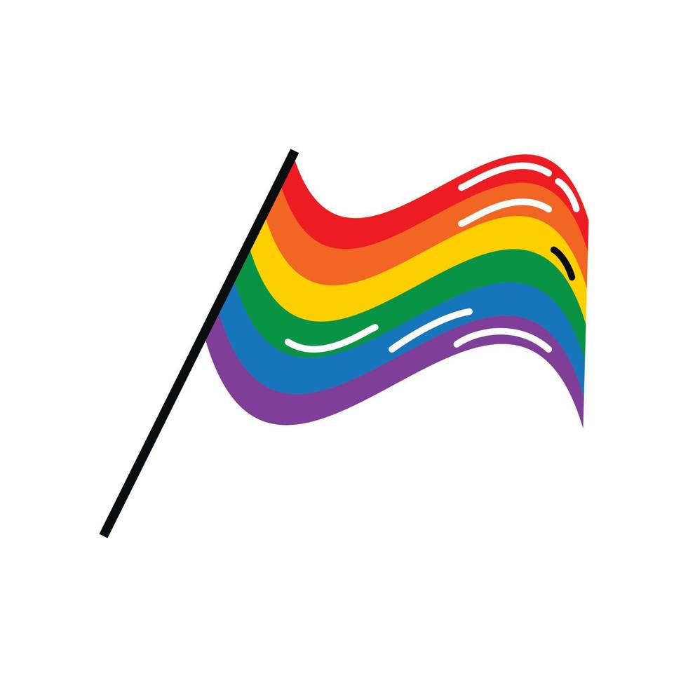 símbolo de la bandera lgbt vector