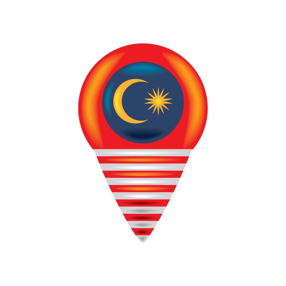 flag of malaysia in pointer vector