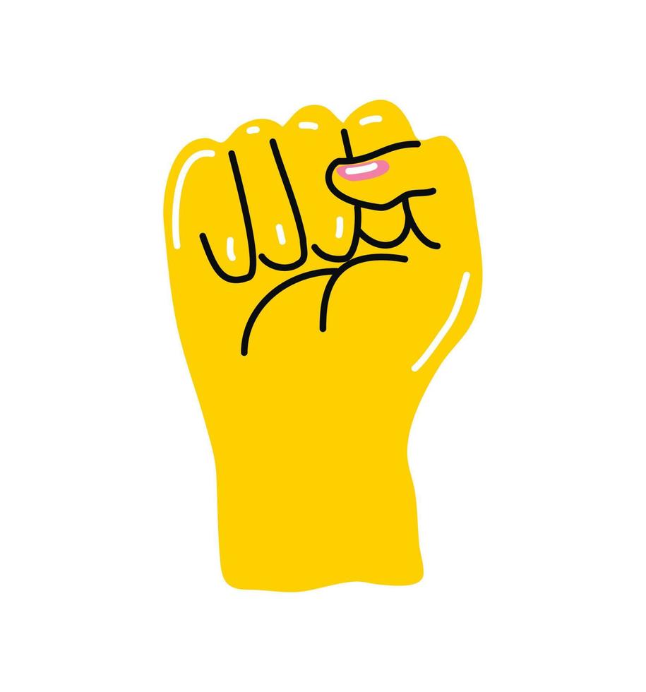 hand in fist gesture vector