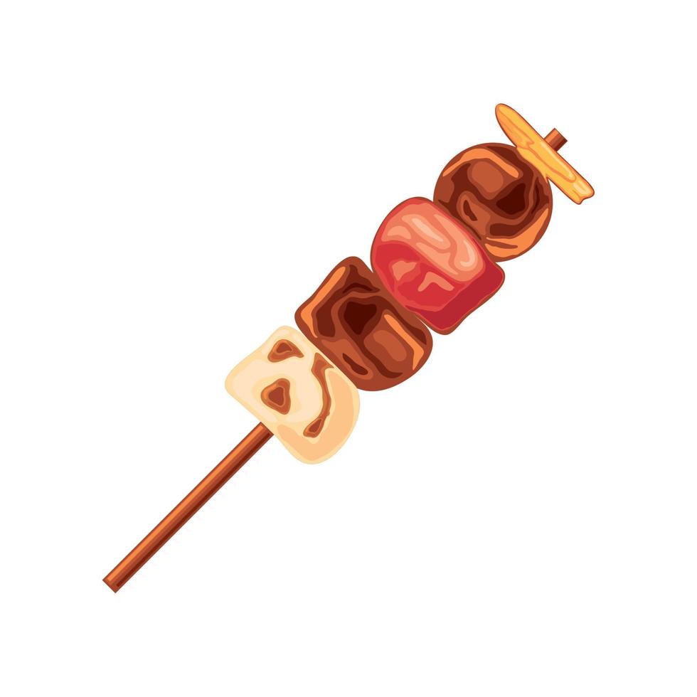 grilled kebab food vector