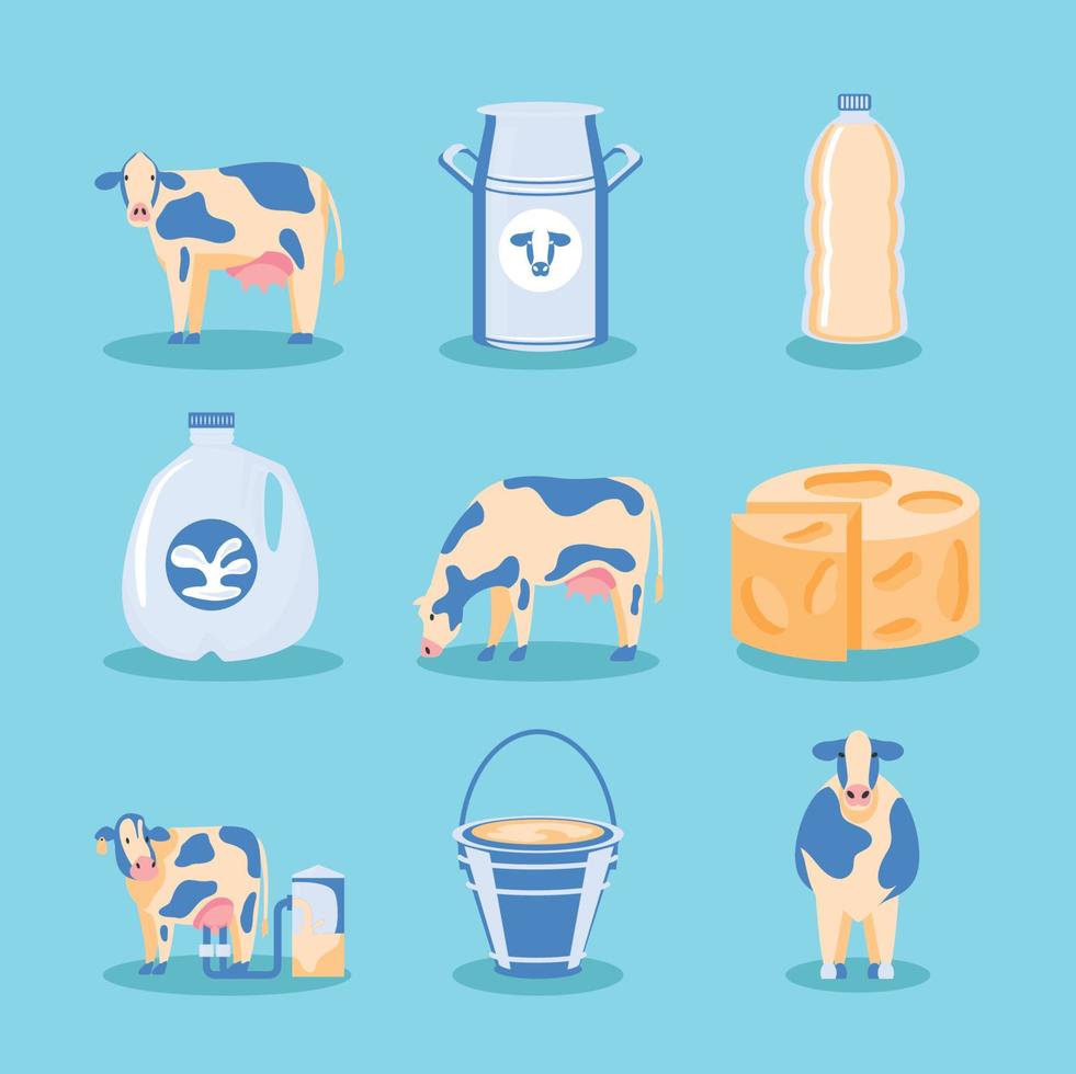 milk products and industry vector