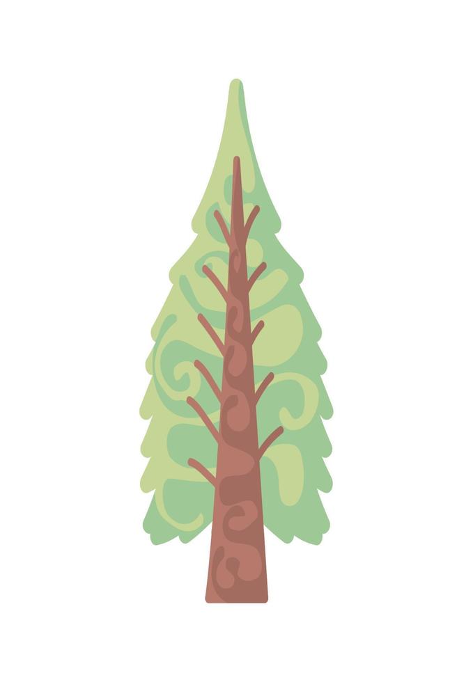 árbol, pino, naturaleza, icono vector