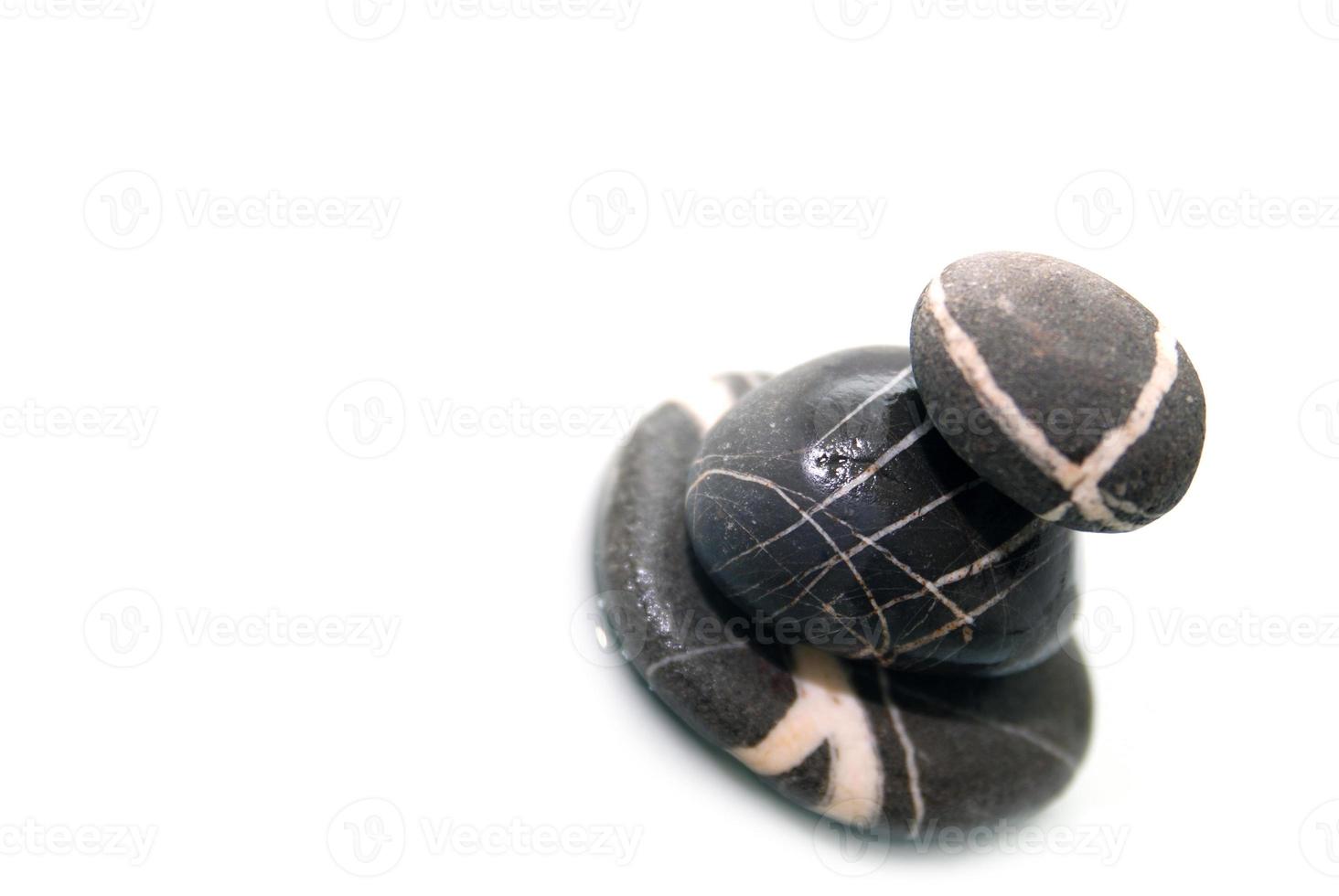 .zen stones with reflection isolated photo