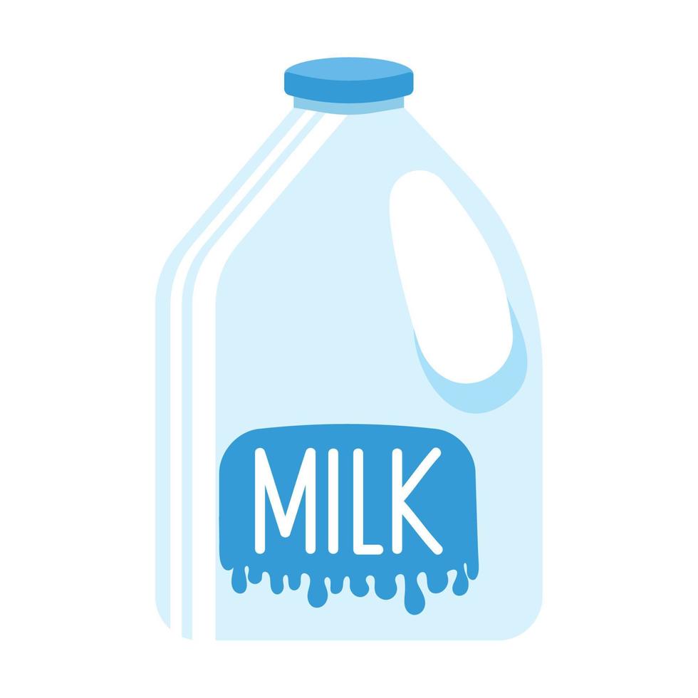 plastic bottle of milk vector