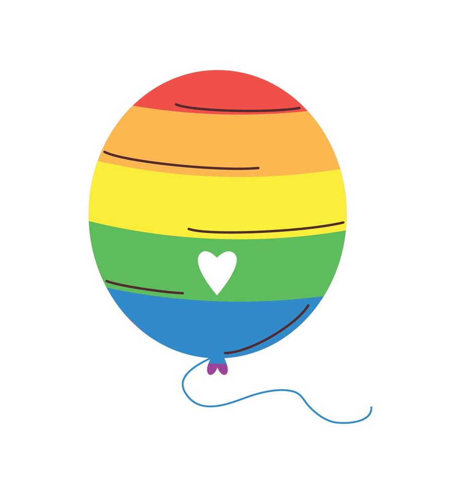 lgbtq rainbow in the balloon vector