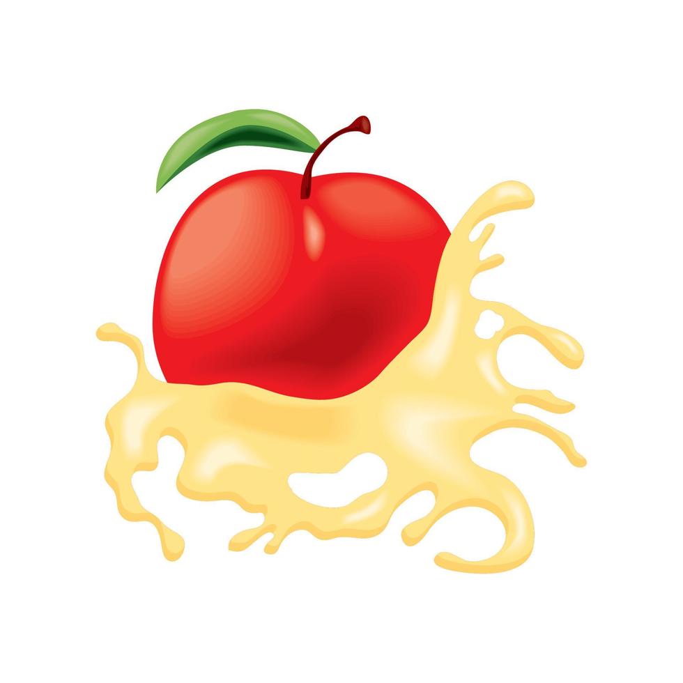 apple fresh splash vector