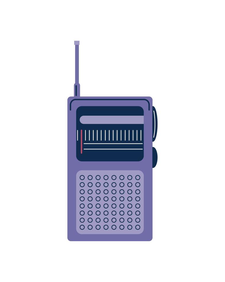 retro portable radio vector