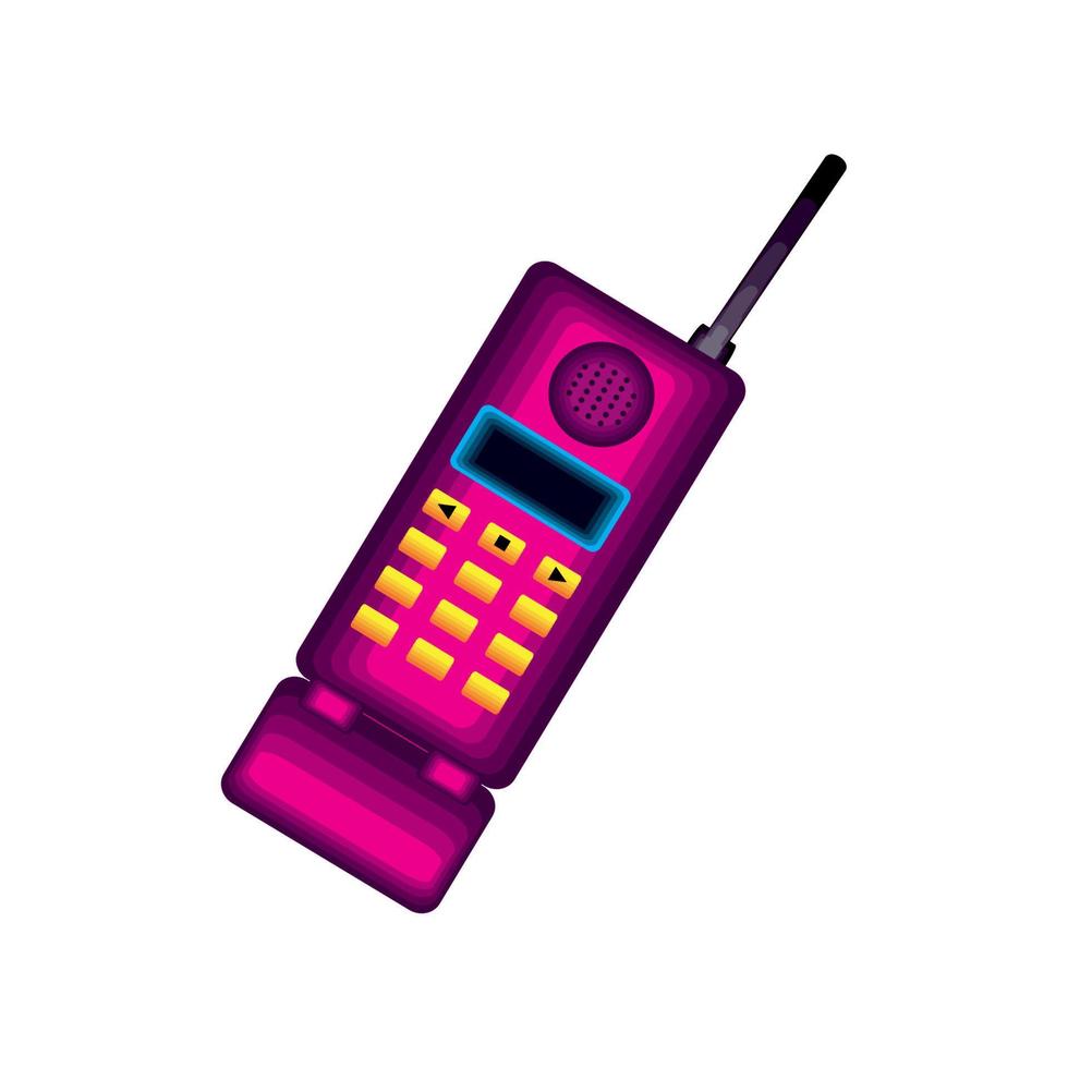 mobile phone retro vector