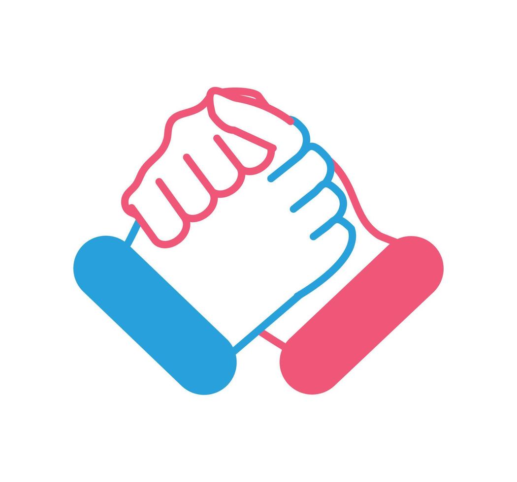 handshake democracy icon vector