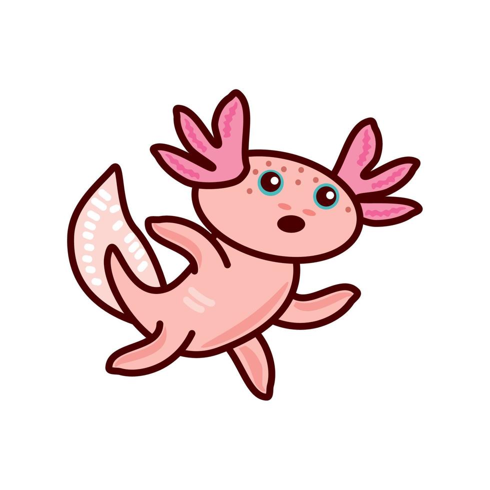 axolotl wildlife animal vector