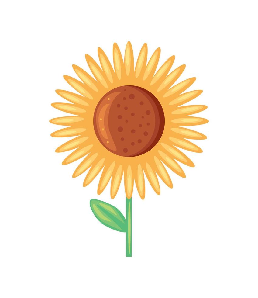 icono de dibujos animados de girasol vector