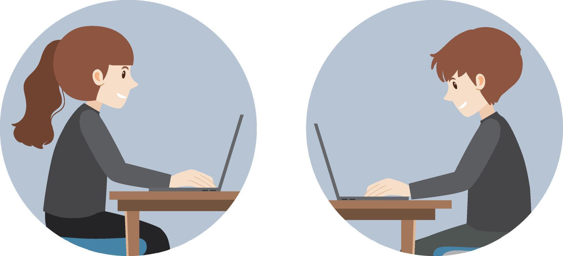 Office worker concept vector