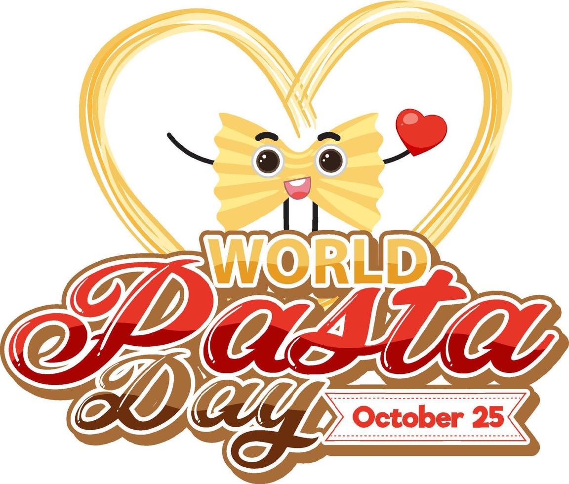 World Pasta Day Poster Design vector