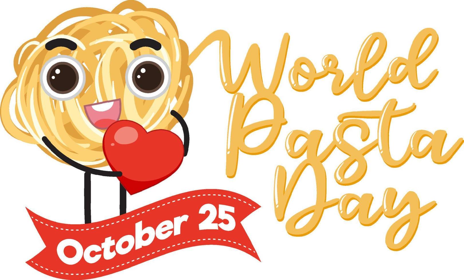 World Pasta Day Poster Design vector