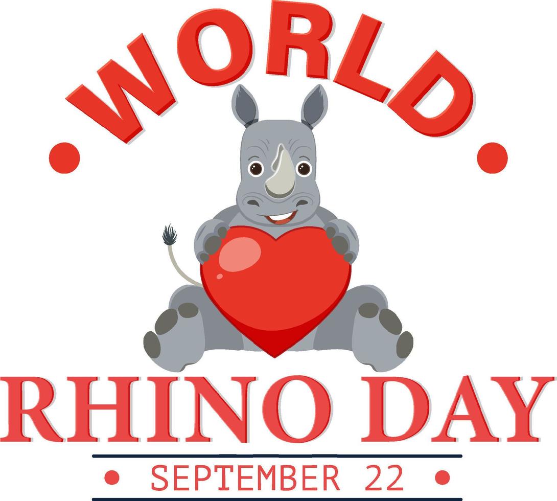 World Rhino Day Banner Design vector