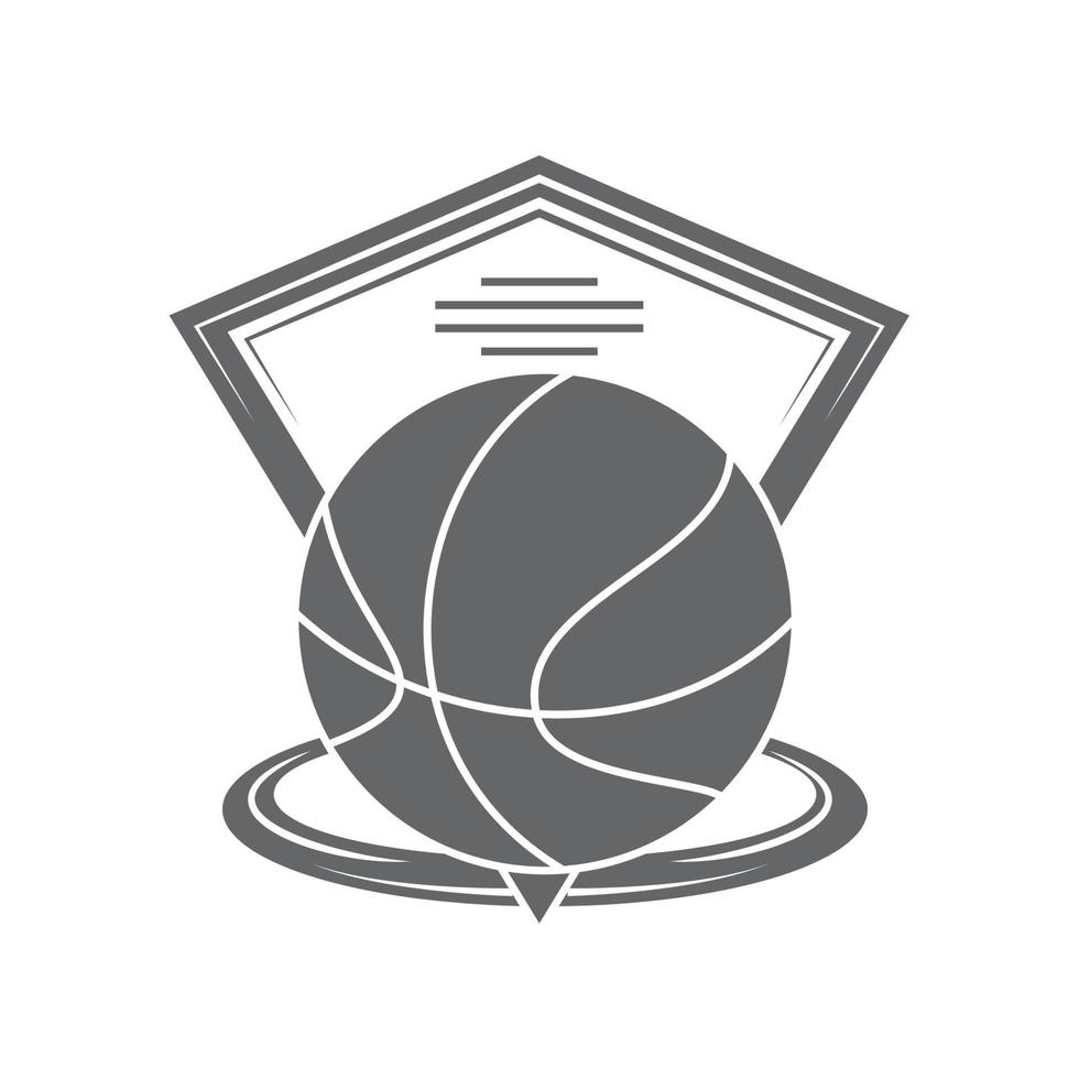 etiqueta de deporte de baloncesto vector