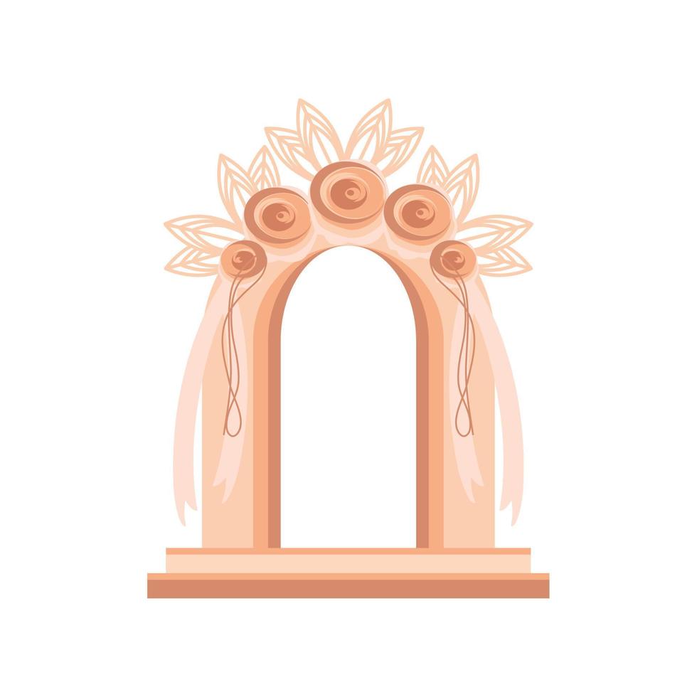 arco de boda con flores vector