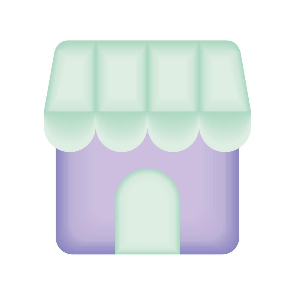 store icon isolated vector
