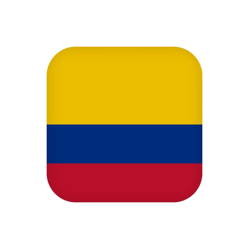 Colombia flag, official colors. Vector illustration.