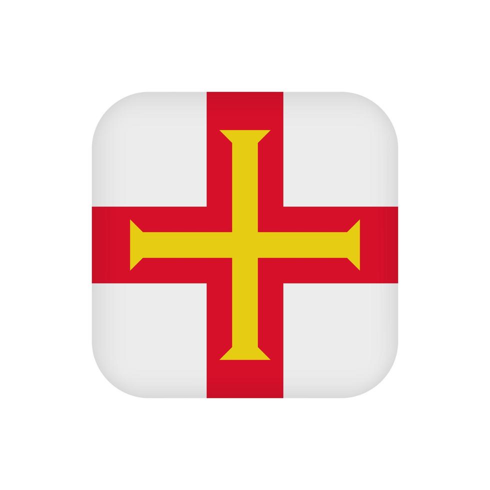 Guernsey flag, official colors. Vector illustration.