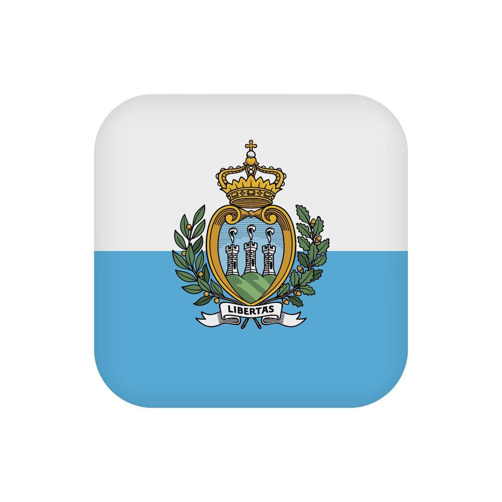 San Marino flag, official colors. Vector illustration.