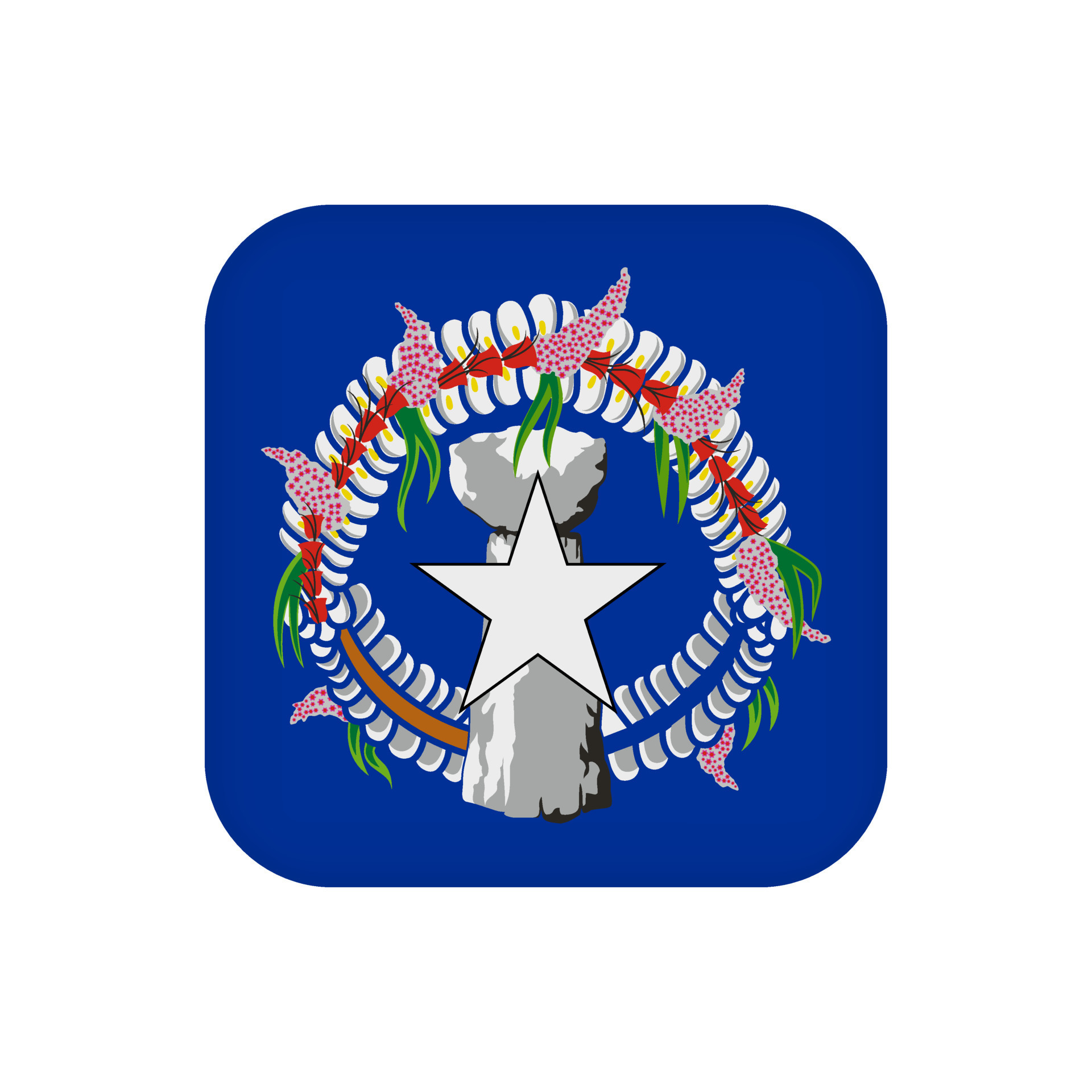 Northern Mariana Islands flag, official colors. Vector illustration