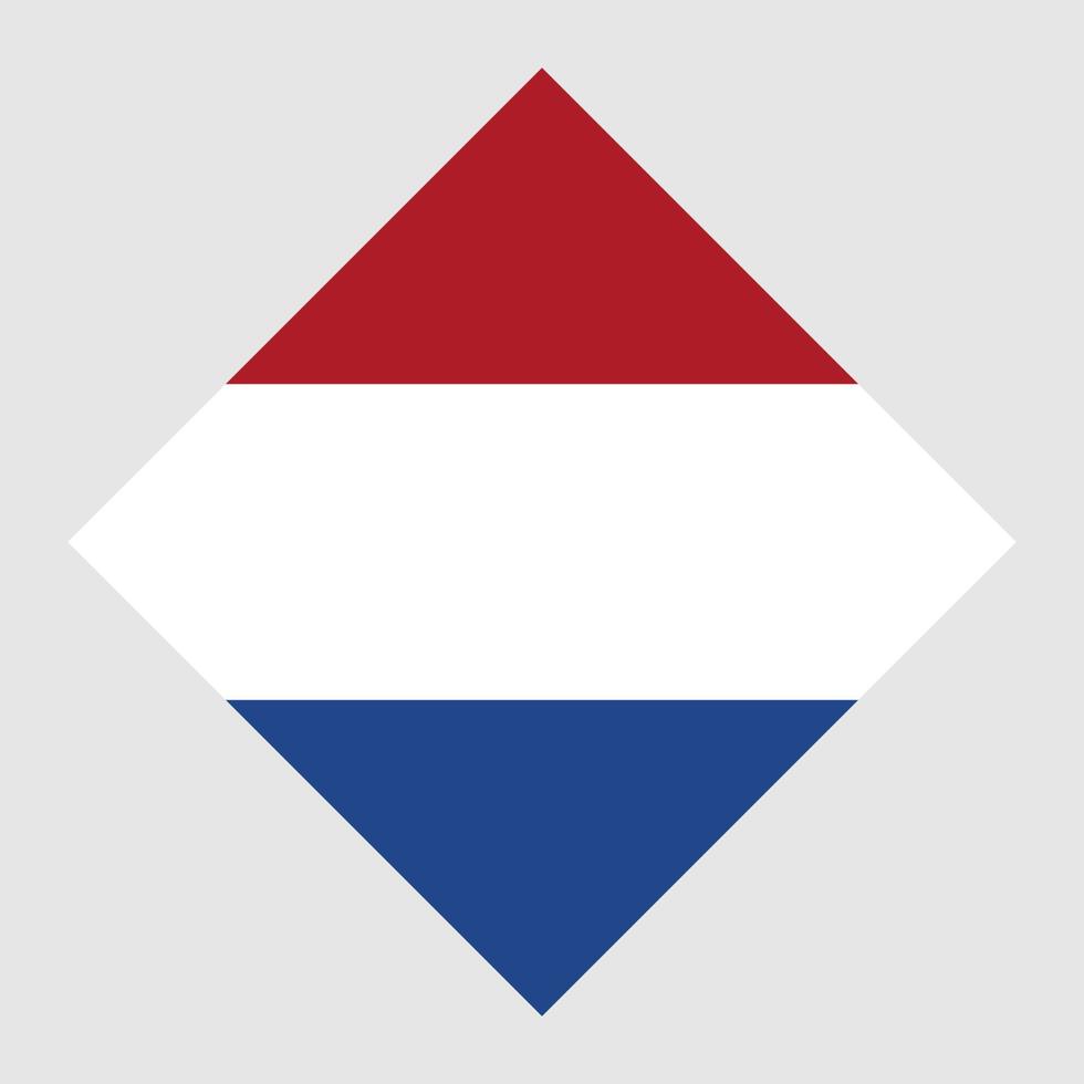 Netherlands flag, official colors. Vector illustration.