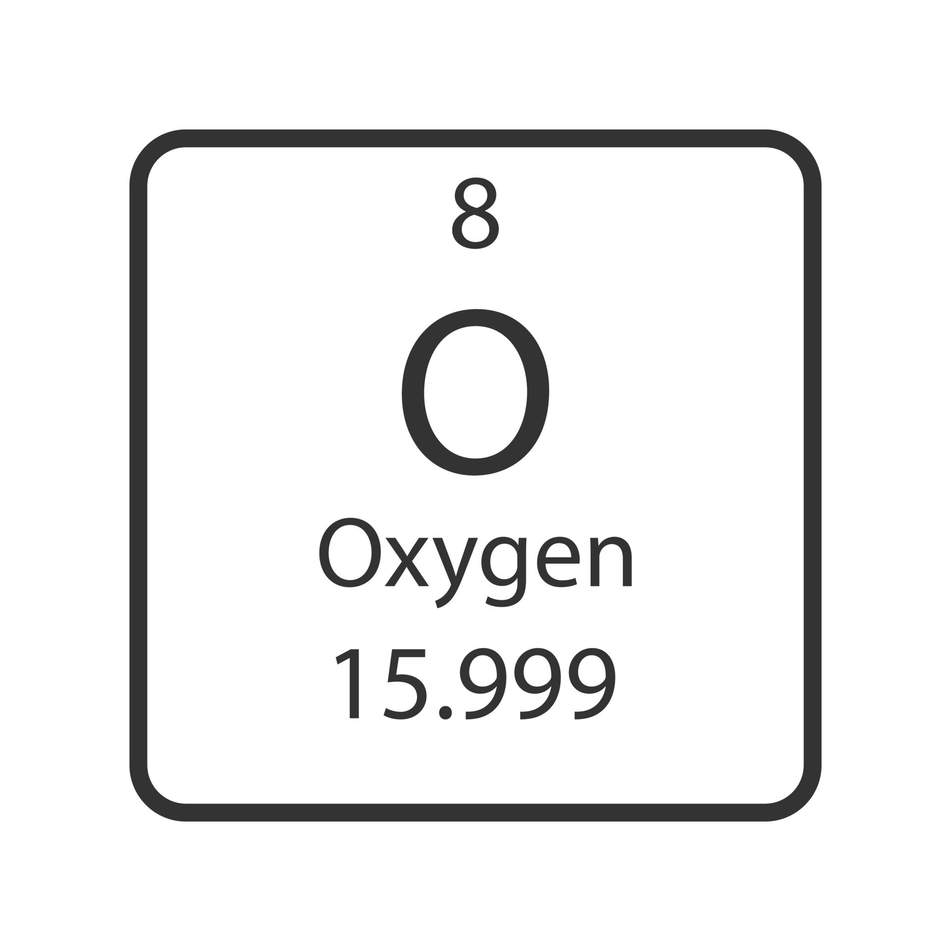 Oxygen Periodic Symbol oxygen-periodic-symbol