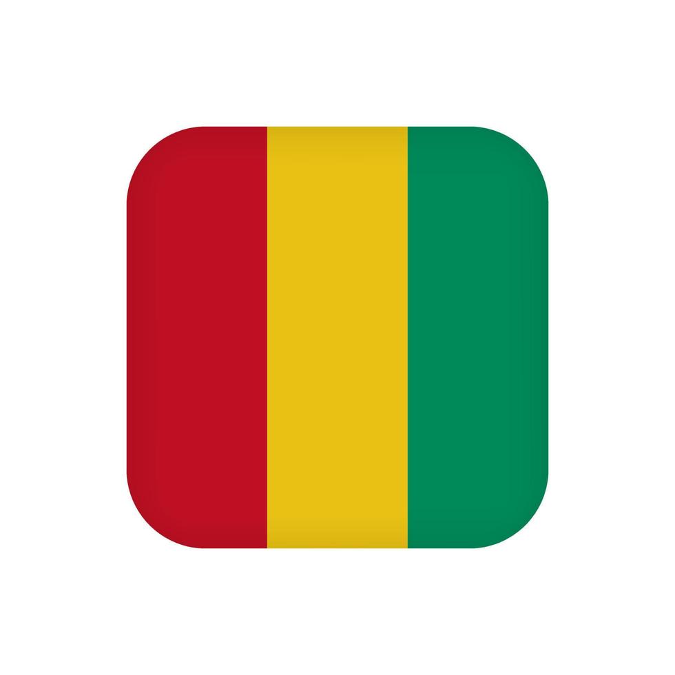 Guinea flag, official colors. Vector illustration.