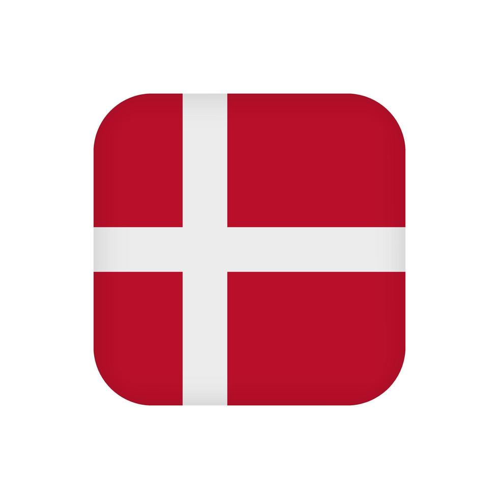 Denmark flag, official colors. Vector illustration.