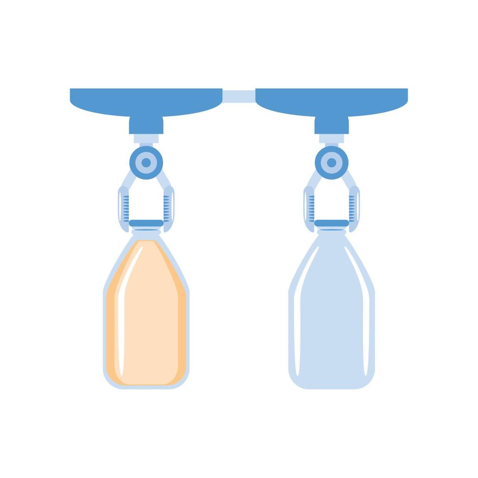 milk conveyor with packaging vector